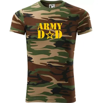 Pánské tričko Army dad - Army CAMOUFLAGE - M ( Hnědý maskáč )