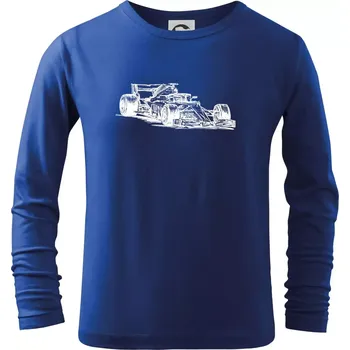 Chlapecké tričko Formule v závodě - Triko dětské Long Sleeve - 158 cm/12 let ( Královská modrá )