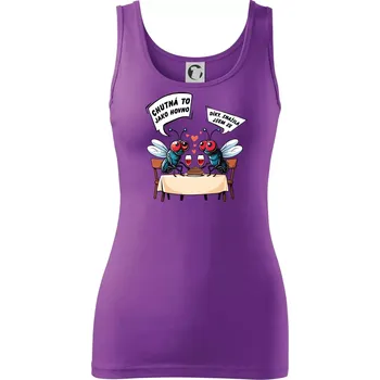 Mouchy večeře - Dámské tílko - S ( Fialová )