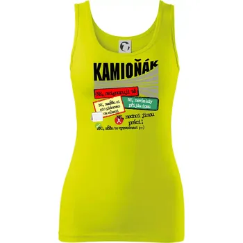 Dámské tričko Výhody řidiče kamionu - Dámské tílko - L ( Limetková )