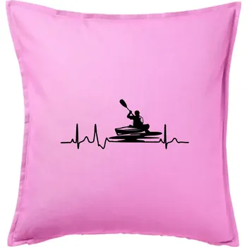 Polštář EKG kajak - Polštář 50x50 - 50x50 - Pouze potah ( Růžová )