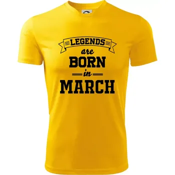 Chlapecké tričko Legends are born in March - Dětské triko sportovní (dresovina) - 158 cm/12 let ( Žlutá )