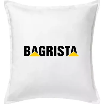 Polštář Bagrista nápis - Polštář 50x50 - 50x50 - Včetně výplně ( Bílá )