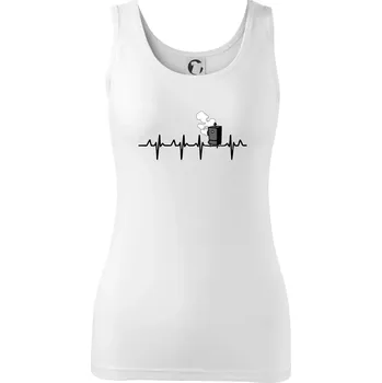 Dámské tričko EKG udírna - Dámské tílko - XL ( Bílá )