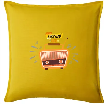 Polštář Jsem chytrý jako rádio barevné - Polštář 50x50 - 50x50 - Pouze potah ( Žlutá )