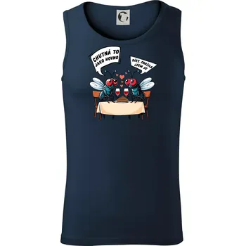 Mouchy večeře - Tílko pánské Core - XL ( Námořní modrá (velmi tmavá - téměř černá) )