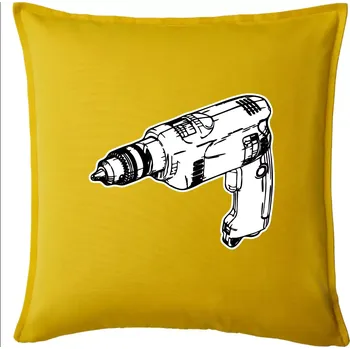 Polštář Vrtačka kreslená - Polštář 50x50 - 50x50 - Pouze potah ( Žlutá )