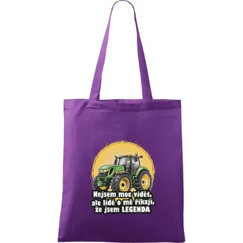 Legenda traktor - Taška bavlněná - 42 x 38 cm ( Fialová )