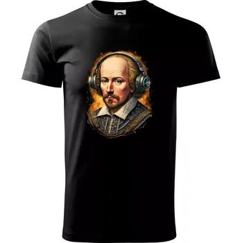 Pánské tričko Shakespeare DJ - Triko extra velké (5-8XL) - 8XL ( Černá )