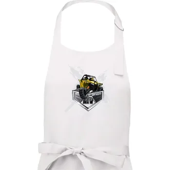 Kuchyňská zástěra ATV Buggy splash - Dámská zástěra na vaření - Univerzální velikost ( Bílá )
