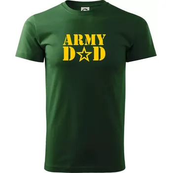 Army dad - Triko extra velké (5-8XL) - 7XL ( Lahvově zelená )