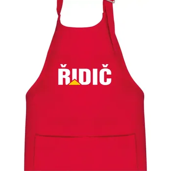 Kuchyňská zástěra Řidič nápis - Dětská zástěra na vaření - Univerzální velikost ( Červená )