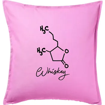 Polštář Barová chemie - whiskey - Polštář 50x50 - 50x50 - Pouze potah ( Růžová )
