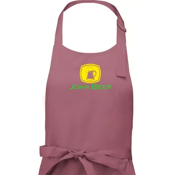 Kuchyňská zástěra John Beer - Pivo - Pánská zástěra na vaření - Univerzální velikost ( Starorůžová )