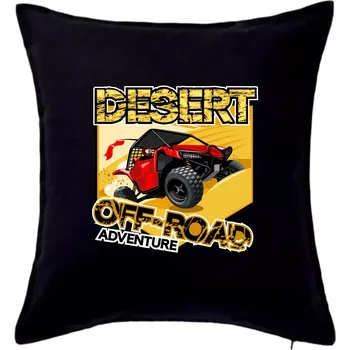 Polštář Desert offroad adventure - Polštář 50x50 - 50x50 - Včetně výplně ( Černá )