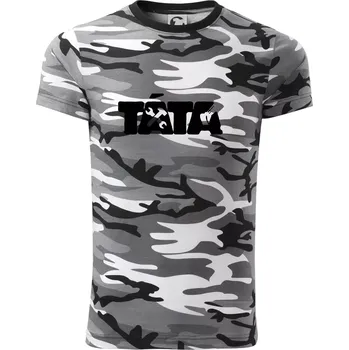 Pánská móda Táta nápis - bagrista - Army CAMOUFLAGE - XL ( Šedý maskáč )