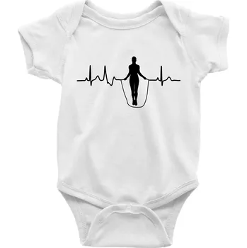 Kojenecký body EKG švihadlo - Body kojenecké s krátkým rukávem - Krátký r. 12-18 měs ( Bílá )