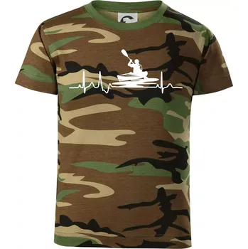 Chlapecké oblečení EKG kajak - Dětské maskáčové triko - 134 cm/8 let ( Hnědý maskáč )