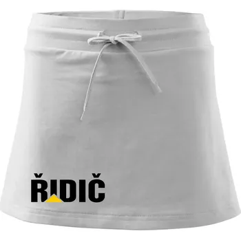Dámská sukně Řidič nápis - Sportovní sukně - two in one - M ( Bílá )