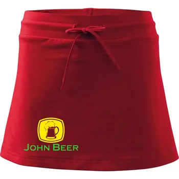 Dámská sukně John Beer - Pivo - Sportovní sukně - two in one - XS ( Červená )