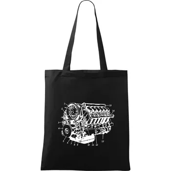 Motor T930 - 3 - Taška bavlněná - 42 x 38 cm ( Černá )