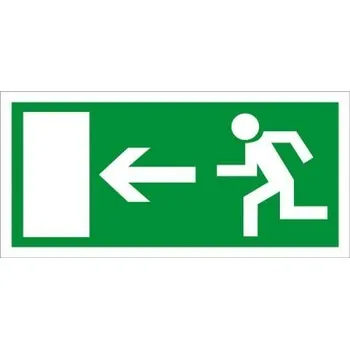 Fotoluminiscenční samolepka Únikový východ vlevo 210 x 100 mm Varianta: Samolepící fotoluminiscenční zpěněné PVC