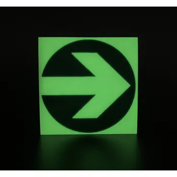 Značení Bezpečnostní tabulka - protiskluzová podlahová šipka fotoluminiscenční