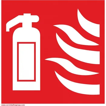 Fotoluminiscenční samolepka Hasicí přístroj 150 x 150 mm Varianta: Samolepící fotoluminiscenční zpěněné PVC