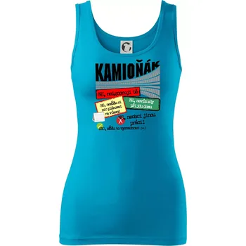 Dámské tričko Výhody řidiče kamionu - Dámské tílko - 2XL ( Světlý tyrkys )