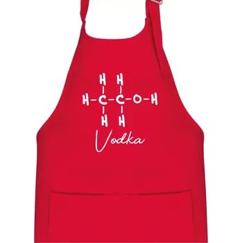 Kuchyňská zástěra Barová chemie - vodka - Dětská zástěra na vaření - Univerzální velikost ( Červená )
