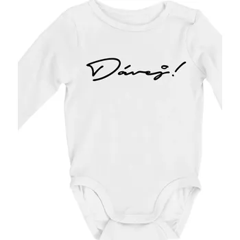 Kojenecký body Řekni to - Dávej - Body kojenecké s dlouhým rukávem - Dlouhý r. do 3 měs ( Bílá )