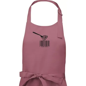 Kuchyňská zástěra Čárový kód pasta - Dámská zástěra na vaření - Univerzální velikost ( Starorůžová )