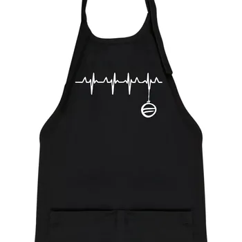 Kuchyňská zástěra EKG Vánoční ozdoba - Dětská zástěra na vaření - Univerzální velikost ( Černá )