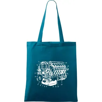 Motor T930 - 3 - Taška bavlněná - 42 x 38 cm ( Petrolejová )