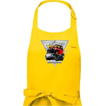 Kuchyňská zástěra ATV adventure buggy - Dámská zástěra na vaření - Univerzální velikost ( Žlutá )