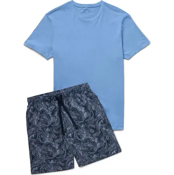 702097 - Tchibo - Krátká pyžamová souprava - pro muže - vel. M 48/50 - barva: modrá/paisley