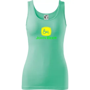 Dámské tričko John Beer traktor - Dámské tílko - M ( Mátová )