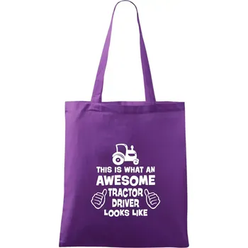 Užasný řidič je zde! - Taška bavlněná - 42 x 38 cm ( Fialová )