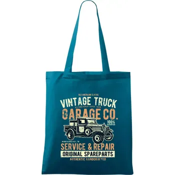 Nákupní taška Vintage Truck - Taška bavlněná - 42 x 38 cm ( Petrolejová )