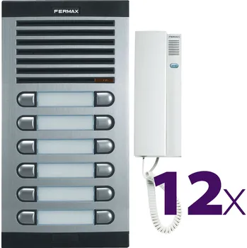 Fermax 4+n Classic audio kit pro 12 účastníků s telefony CityMax, bez el. otvírače
