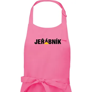 Kuchyňská zástěra Jeřábník nápis - Dámská zástěra na vaření - Univerzální velikost ( Růžová )