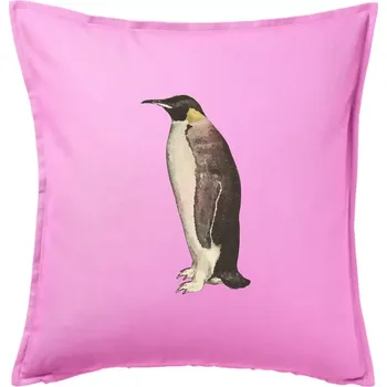 Polštář Tučňák kreslený vodovými barvami - Polštář 50x50 - 50x50 - Pouze potah ( Růžová )