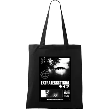 Poster UFO - Taška bavlněná - 42 x 38 cm ( Černá )
