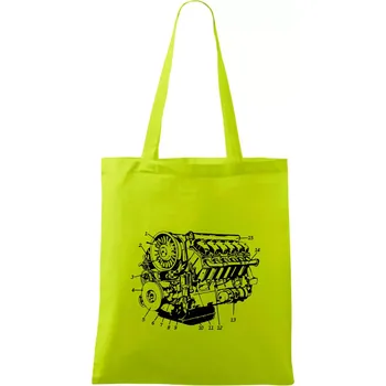 Motor T930 - 3 - Taška bavlněná - 42 x 38 cm ( Limetková )