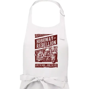 Kuchyňská zástěra Highway Rebellion - Dámská zástěra na vaření - Univerzální velikost ( Bílá )