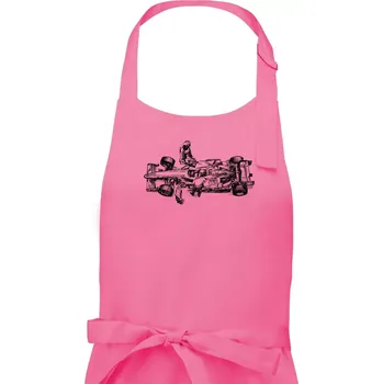 Kuchyňská zástěra Formule v depu - Dámská zástěra na vaření - Univerzální velikost ( Růžová )