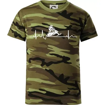 Chlapecké oblečení EKG sněžný skútr - Dětské maskáčové triko - 104-110cm / 3-4 roky ( Zelený maskáč )