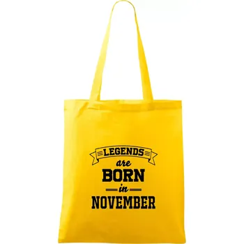 Legends are born in November - Taška bavlněná - 42 x 38 cm ( Žlutá )