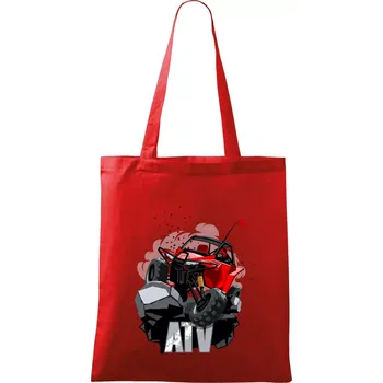 ATV offroad buggy - Taška bavlněná - 42 x 38 cm ( Červená )