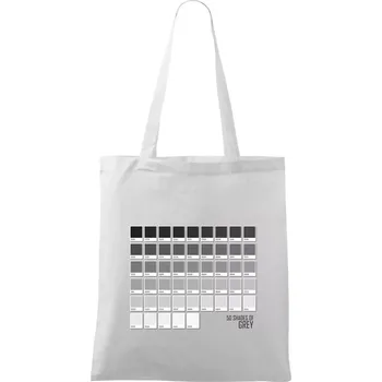 50 barevných odstínů šedi - Taška bavlněná - 42 x 38 cm ( Bílá )